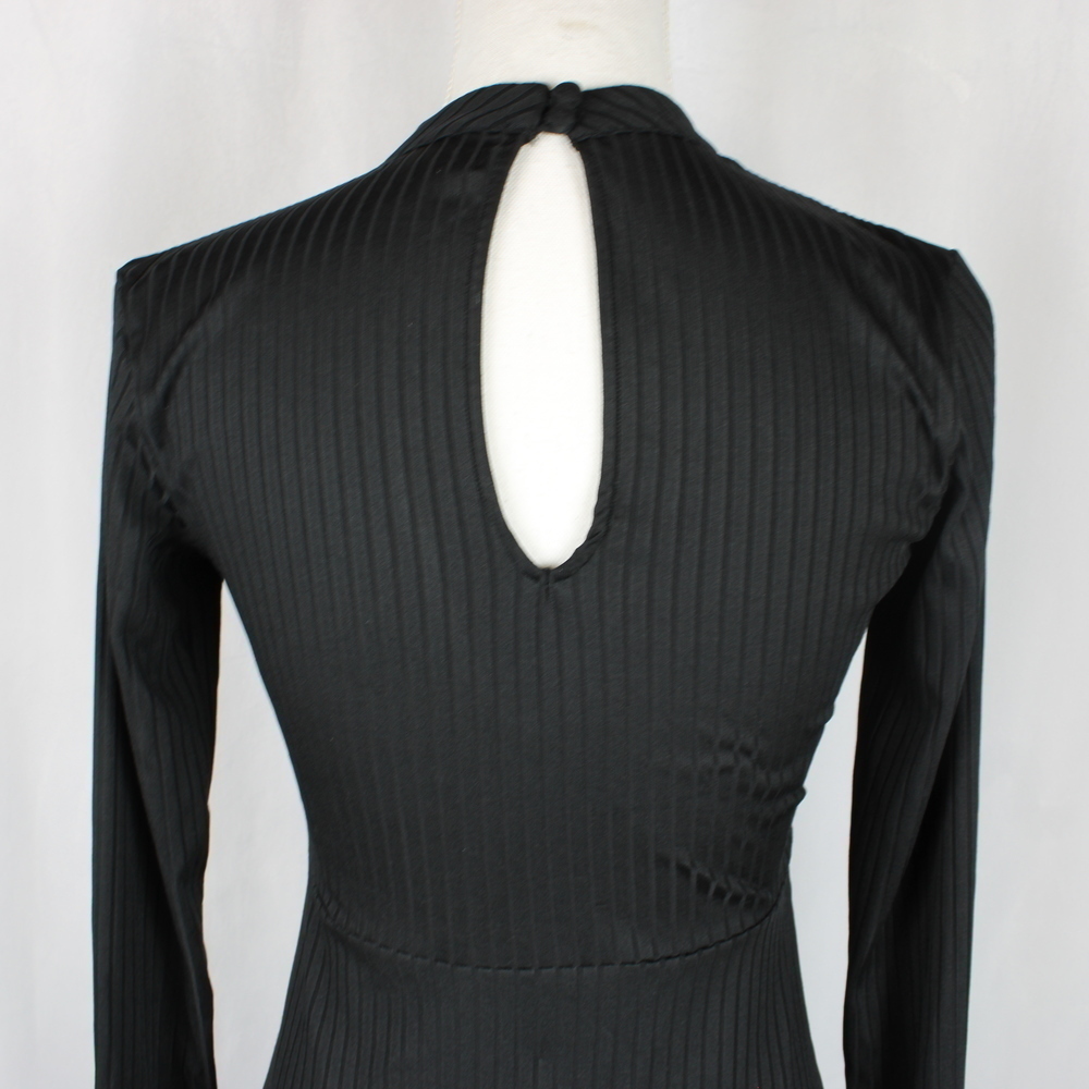 Kendall & Kylie Ribbed Choker Dress in Black Size S - Picture 6 of 6